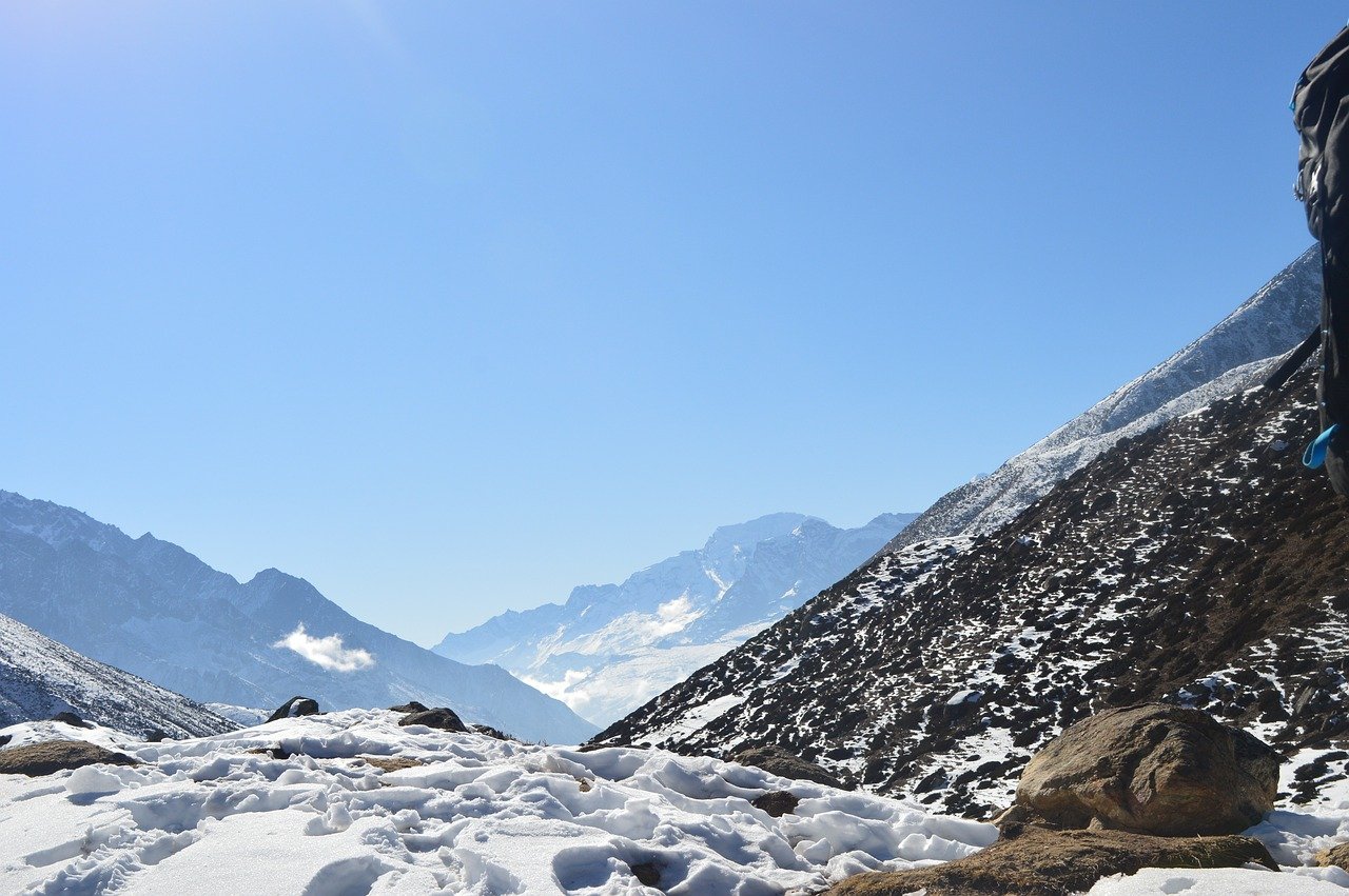 Snow-capped peaks in the Kashmir Himalayas